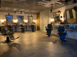 modern barber shop interior