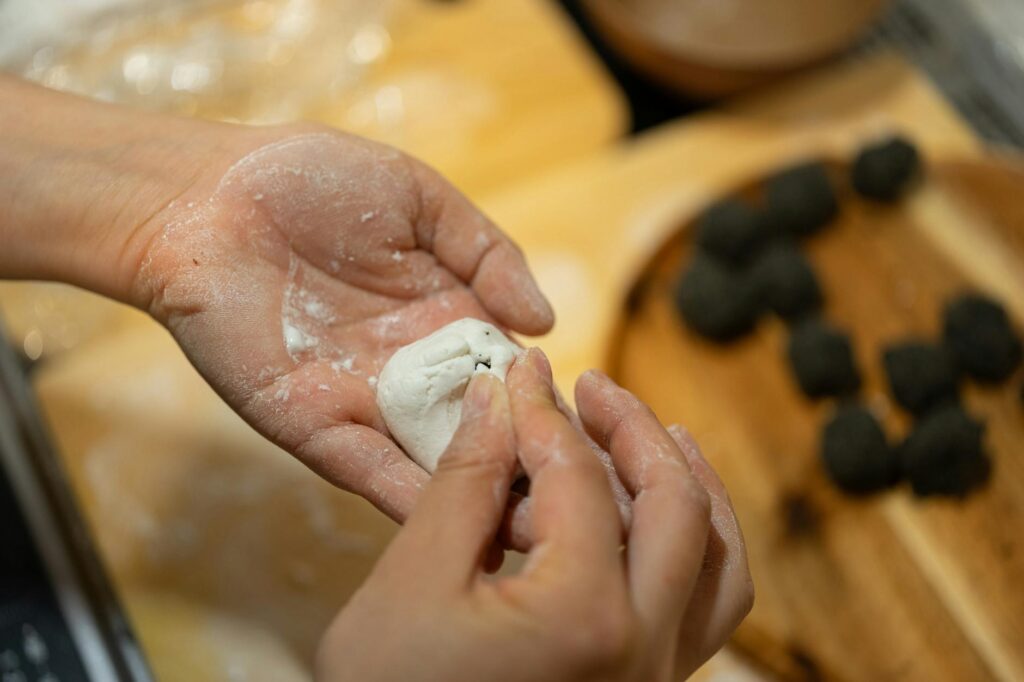 person making thoughtful purchase