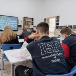 students in international lab